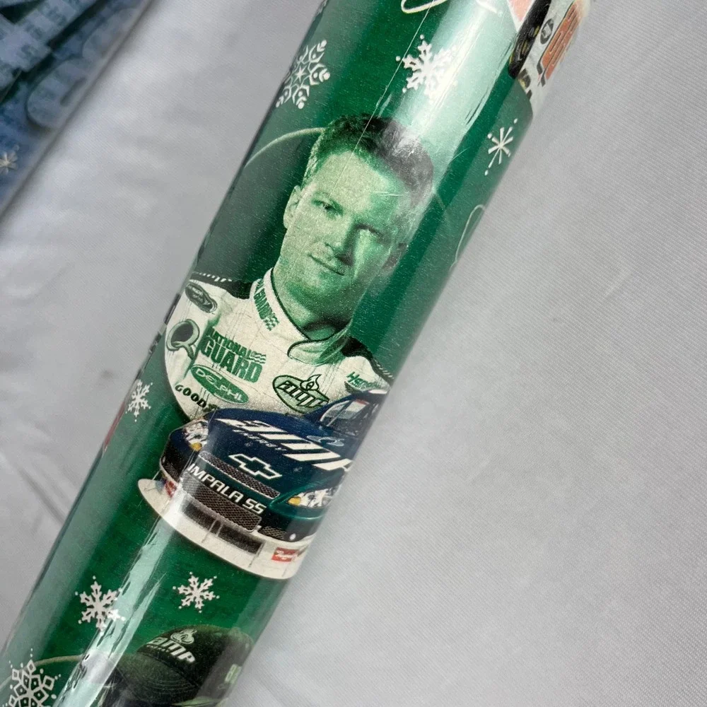 Y2K NASCAR Dale Earnhardt Jr. #88 Racecar Green Christmas‎ Wrapping Paper NWT